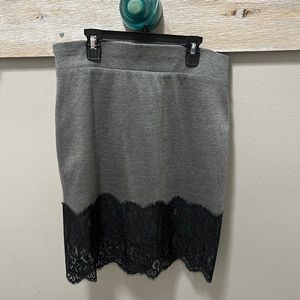 Maurices lace trim pencil skirt